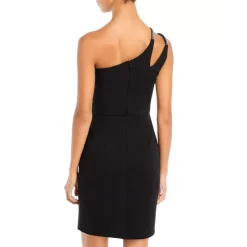 Best Sale ❤️ AQUA One Shoulder Cocktail Dress - 100% Exclusive Black/silver 😉 -AQUA Elegant shop unnamed file 1869