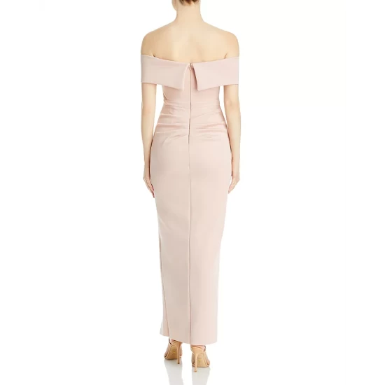 Outlet 👏 AQUA Off-the-Shoulder Cascade Gown - 100% Exclusive Hunter ✔️ 2 Outlet 👏 AQUA Off-the-Shoulder Cascade Gown - 100% Exclusive Hunter ✔️ - Image 2