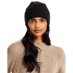 Deals 👍 AQUA Rib Cuff Hat - 100% Exclusive Black 🎁