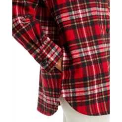 Hot Sale 😉 AQUA Plaid Button Front Jacket - 100% Exclusive Red Tartan ⭐ -AQUA Elegant shop unnamed file 1968