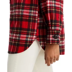 Hot Sale 😉 AQUA Plaid Button Front Jacket - 100% Exclusive Red Tartan ⭐ -AQUA Elegant shop unnamed file 1969