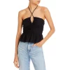 Promo ⌛ AQUA Peplum Halter Top - 100% Exclusive Black ⌛