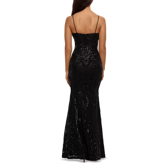New 🌟 AQUA Sequined Long Gown - 100% Exclusive Black ⭐ 2 New 🌟 AQUA Sequined Long Gown - 100% Exclusive Black ⭐ - Image 2