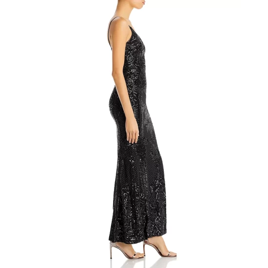 New 🌟 AQUA Sequined Long Gown - 100% Exclusive Black ⭐ 5 New 🌟 AQUA Sequined Long Gown - 100% Exclusive Black ⭐ - Image 5