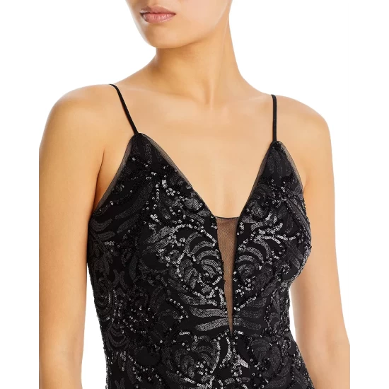 New 🌟 AQUA Sequined Long Gown - 100% Exclusive Black ⭐ 6 New 🌟 AQUA Sequined Long Gown - 100% Exclusive Black ⭐ - Image 6