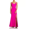 Top 10 😍 AQUA Scuba Crepe Side Cutout Gown - 100% Exclusive Fushia ⭐