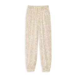 Promo 💯 AQUA Girls' Sequin Jogger Pants - Big Kid Champagne 😉