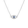 Deals ❤️ AQUA Sterling Silver Evil Eye Pendant Necklace, 15" - 100% Exclusive 🎁