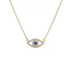 Deals ❤️ AQUA Sterling Silver Evil Eye Pendant Necklace, 15" - 100% Exclusive 🎁 -AQUA Elegant shop unnamed file 2012