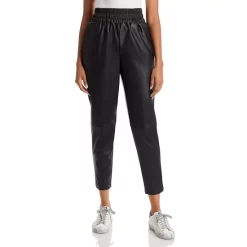 Top 10 😀 AQUA Faux Leather Jogging Pants - 100% Exclusive Black ❤️