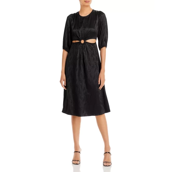 New 🎉 AQUA Cutout O Ring Midriff 😀 Dress - 100% Exclusive Black ✨ 1 New 🎉 AQUA Cutout O Ring Midriff 😀 Dress - 100% Exclusive Black ✨