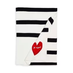 Deals ❤️ AQUA Striped Knit Throw - 100% Exclusive Blue/cream 🔔