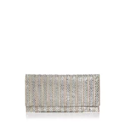 Brand new 🥰 AQUA Megan Crystal Beaded Clutch - 100% Exclusive Silver/gold ✨