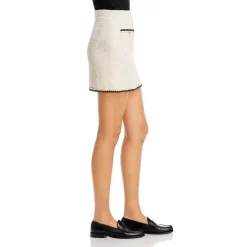 Promo 🔥 AQUA Braided Trim Tweed Mini Skirt - 100% Exclusive Ivory 🌟 -AQUA Elegant shop unnamed file 2068