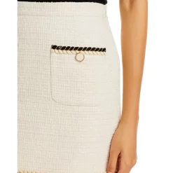 Promo 🔥 AQUA Braided Trim Tweed Mini Skirt - 100% Exclusive Ivory 🌟 -AQUA Elegant shop unnamed file 2069
