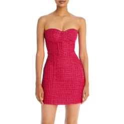 Best deal 🎁 AQUA Tweed Bustier Dress - 100% Exclusive Black 😉