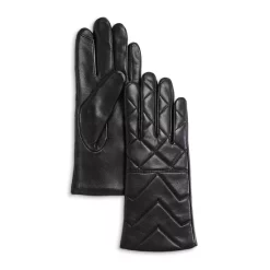 Best deal 🔥 AQUA Quilted Leather Tech Gloves - 100% Exclusive Black ⭐