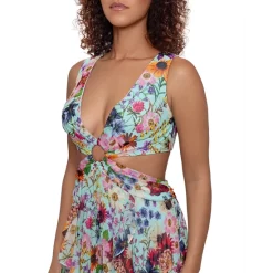 Hot Sale 🎉 AQUA Printed Cutout 🥰 Dress Aqua Multi ⌛ -AQUA Elegant shop unnamed file 2136