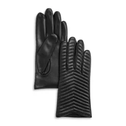 Best Sale ❤️ AQUA Quilted Leather Tech Gloves - 100% Exclusive Black 🔥