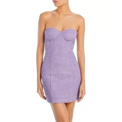 Best deal 🎁 AQUA Tweed Bustier Dress - 100% Exclusive Black 😉 -AQUA Elegant shop unnamed file 216