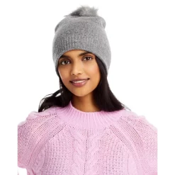 Promo ✔️ AQUA Faux Fur Pom Pom Hat - 100% Exclusive Black 🎉 -AQUA Elegant shop unnamed file 2168