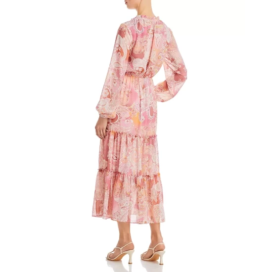 New โ AQUA Paisley Tiered ๐ Dress - 100% Exclusive Pink Multi โ๏ธ 3 New โ AQUA Paisley Tiered ๐ Dress - 100% Exclusive Pink Multi โ๏ธ - Image 3