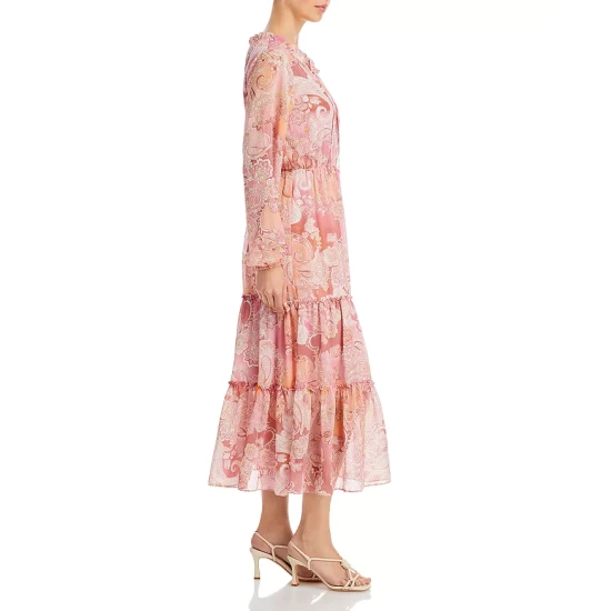 New โ AQUA Paisley Tiered ๐ Dress - 100% Exclusive Pink Multi โ๏ธ 4 New โ AQUA Paisley Tiered ๐ Dress - 100% Exclusive Pink Multi โ๏ธ - Image 4