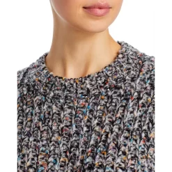 Cheapest 👏 AQUA Rainbow Yarn Crewneck Sweater - 100% Exclusive Black Twist ❤️ -AQUA Elegant shop unnamed file 2192