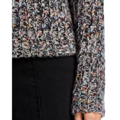 Cheapest 👏 AQUA Rainbow Yarn Crewneck Sweater - 100% Exclusive Black Twist ❤️ -AQUA Elegant shop unnamed file 2193