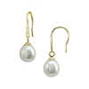 New 🔥 AQUA Cultured Freshwater Pearl Drop Earrings - 100% Exclusive White/gold 😍