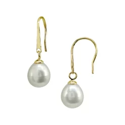 New ๐ฅ AQUA Cultured Freshwater Pearl Drop Earrings - 100% Exclusive White/gold ๐