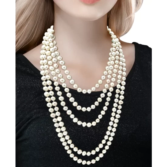 Buy ๐ฏ AQUA Freshwater Pearl Strand Necklace In Sterling Silver, 60" - 100% Exclusive ๐ 2 Buy ๐ฏ AQUA Freshwater Pearl Strand Necklace In Sterling Silver, 60" - 100% Exclusive ๐ - Image 2