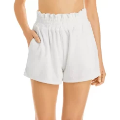 Brand new โ๏ธ AQUA Smocked Terrycloth Shorts - 100% Exclusive White โค๏ธ
