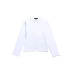 Flash Sale ⌛ AQUA 🌟 Girls' Ribbed Mock Neck Top, Big Kid - 100% Exclusive White 🔔 -AQUA Elegant shop unnamed file 2219