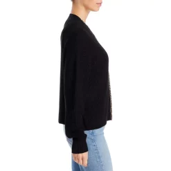 Budget ❤️ AQUA Chain Detail Cardigan Sweater - 100% Exclusive Black 🥰 -AQUA Elegant shop unnamed file 222