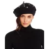 Wholesale ⭐ AQUA Faux Pearl Beret - 100% Exclusive Black ✔️