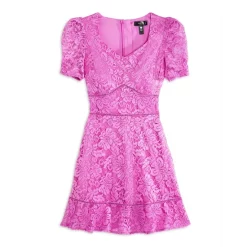 Best Sale 😍 AQUA Girls' Short Sleeve Lace Dress - Big Kid Peony 🛒 -AQUA Elegant shop unnamed file 2230