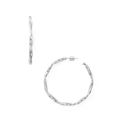 Cheapest ❤️ AQUA Twist Hoop Earrings In 18K Gold-Plated Sterling Silver Or Sterling Silver - 100% Exclusive ⌛