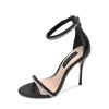 Outlet 👏 AQUA X SCHUTZ Women's Olivia Ankle Strap High Heel Sandals - 100% Exclusive Black ✨
