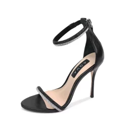 Outlet 👏 AQUA X SCHUTZ Women's Olivia Ankle Strap High Heel Sandals - 100% Exclusive Black ✨