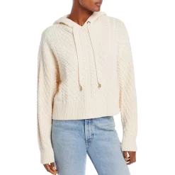 New 👍 AQUA Cable Sweater Hoodie - 100% Exclusive Ivory 🥰