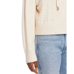 New 👍 AQUA Cable Sweater Hoodie - 100% Exclusive Ivory 🥰 -AQUA Elegant shop unnamed file 2279