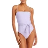 Coupon ✔️ AQUA Bandana Belted One-Piece Swimsuit - 100% Exclusive Lavender ✨