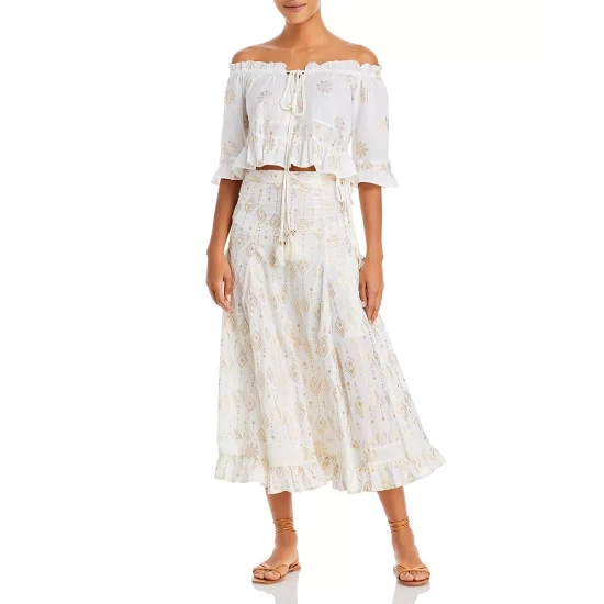 Coupon ๐ฏ AQUA Metallic Print Crop Top Swim Cover-Up & Metallic Print Midi ๐ฅ Skirt Swim Cover-Up - 100% Exclusive โ 1 Coupon ๐ฏ AQUA Metallic Print Crop Top Swim Cover-Up & Metallic Print Midi ๐ฅ Skirt Swim Cover-Up - 100% Exclusive โ