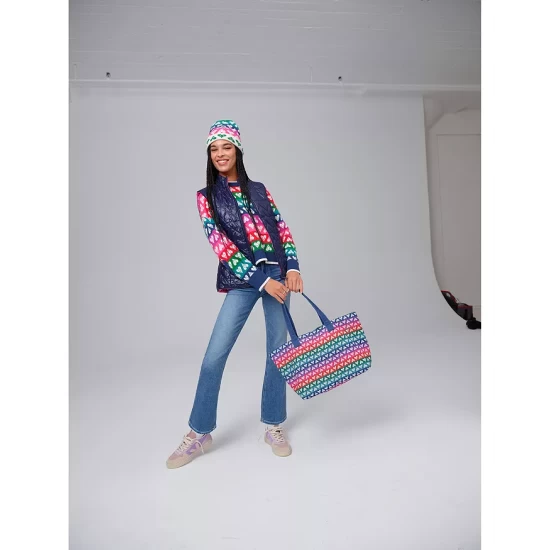 Best Pirce ✔️ AQUA Multicolor Heart Beanie - 100% Exclusive ⭐ 2 Best Pirce ✔️ AQUA Multicolor Heart Beanie - 100% Exclusive ⭐ - Image 2