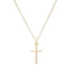 Deals ✨ AQUA Cross Pendant Necklace, 15.5"-17.5" - 100% Exclusive Gold 🥰