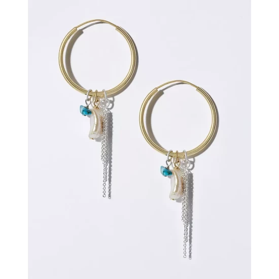 Outlet 🔔 AQUA Hoop Earrings In 18K Gold-Plated Sterling Silver Or Sterling Silver - 100% Exclusive 🛒 5 Outlet 🔔 AQUA Hoop Earrings In 18K Gold-Plated Sterling Silver Or Sterling Silver - 100% Exclusive 🛒 - Image 5