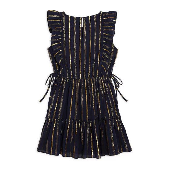Top 10 π AQUA Girls' Lurex Stripe Dress - Big Kid Navy π 2 Top 10 π AQUA Girls' Lurex Stripe Dress - Big Kid Navy π - Image 2