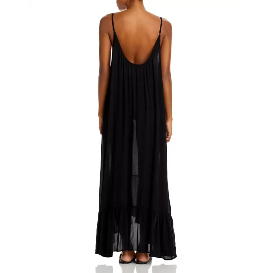 Buy ๐ AQUA Maxi ๐งจ Dress Cover-Up Black โค๏ธ 2 Buy ๐ AQUA Maxi ๐งจ Dress Cover-Up Black โค๏ธ - Image 2