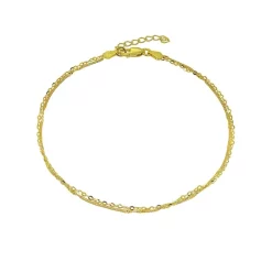 Cheap ⌛ AQUA Double Chain Ankle Bracelet - 100% Exclusive Silver ✨